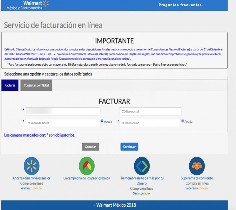 facturar-walmart