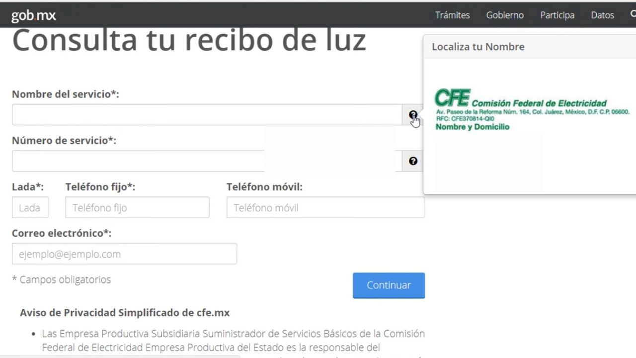Cómo descargar e imprimir el recibo de luz de la CFE por internet en México